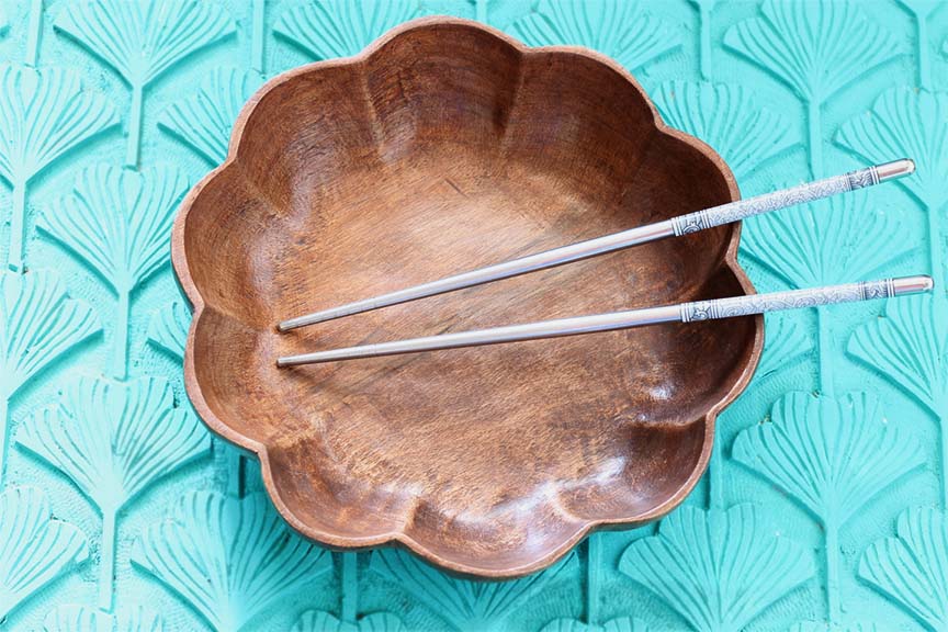 Walnut Wood Minimalist Carved Bowl